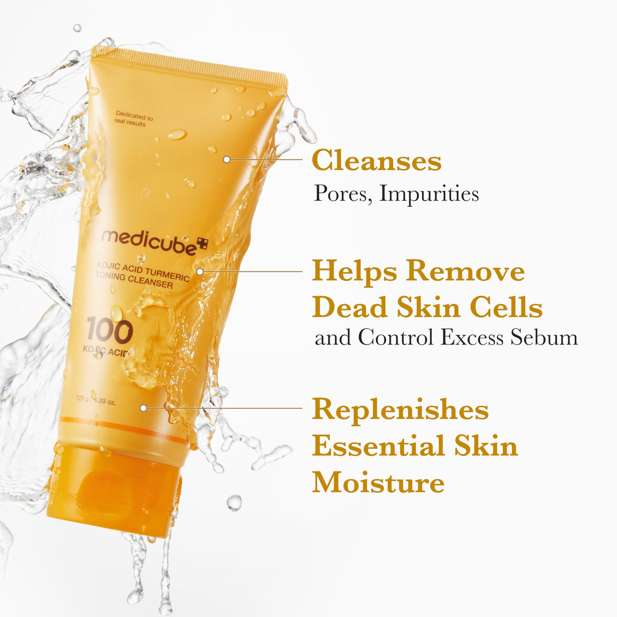Medicube Kojic Acid Brightening Cleanser - 120 gm..