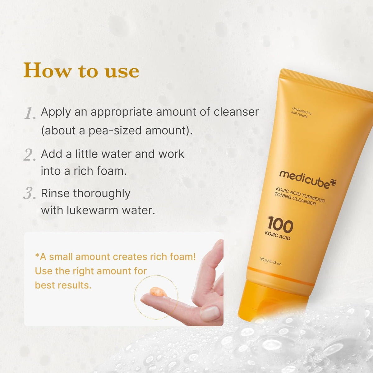 Medicube Kojic Acid Brightening Cleanser - 120 gm..
