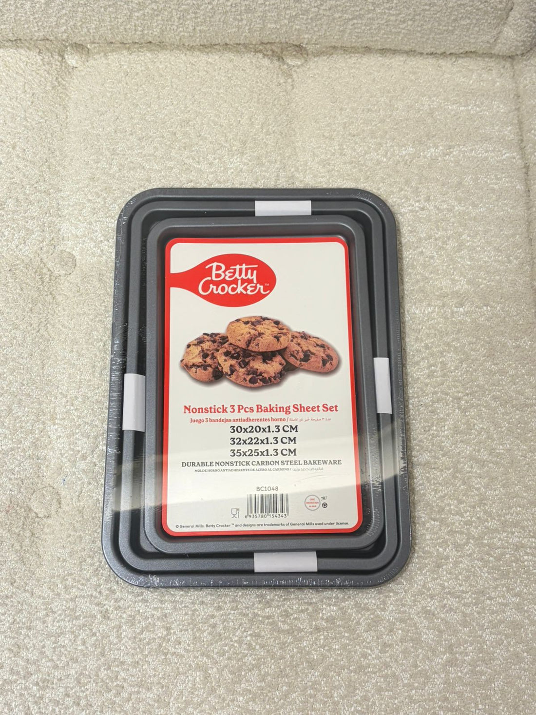 Betty Crocker nonstick 3pcs baking sheet set
