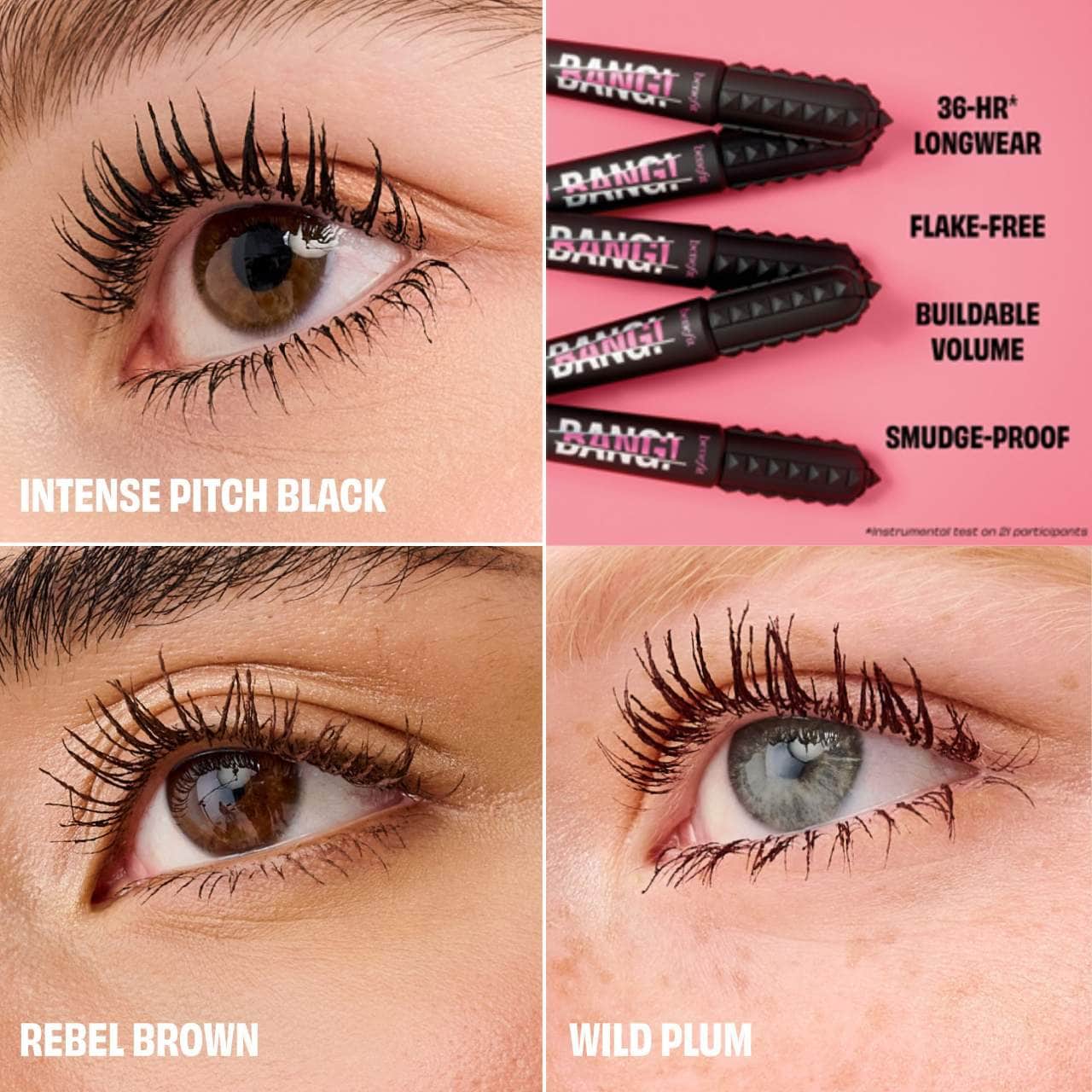 Benefit Cosmetics
BADgal BANG! Brown Volumizing Mascara.