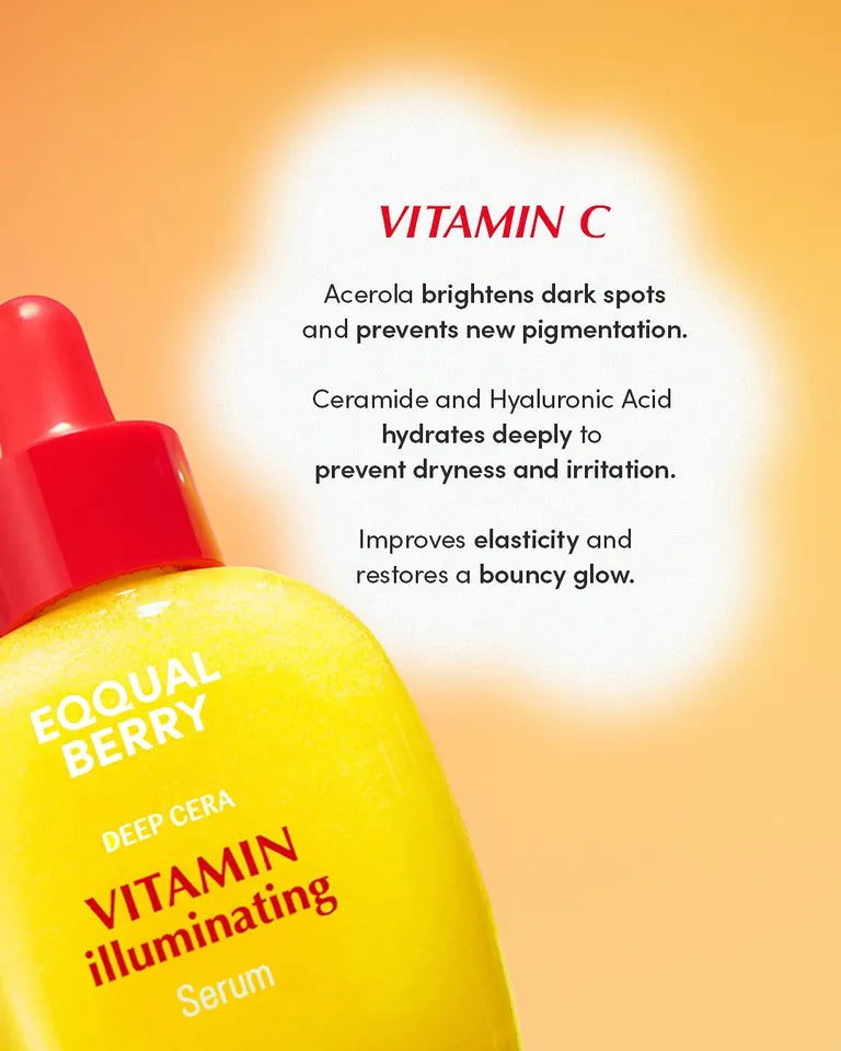 EQQUALBERRY Vitamin illuminating Serum
Brightens and Improves Dark Spots.