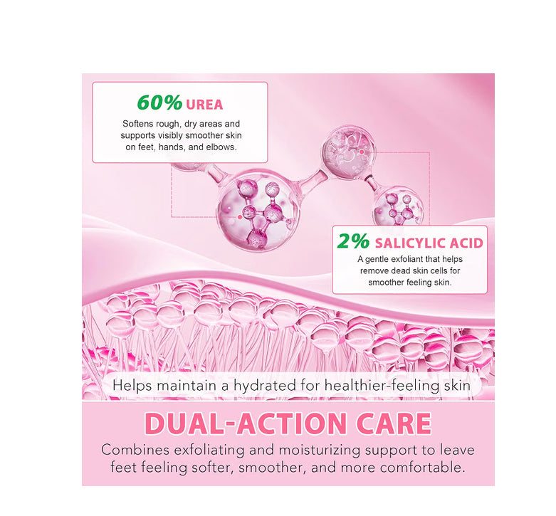 Chenyayun
Urea Cream 60% Plus Salicylic Acid 2% Intensive Foot Repair Balm Stick for Dry Cracked/Chapped Heel/Hands Intensively Moisturization, Callus Removal/Softening/Soothing-Peach Scent.40 G..