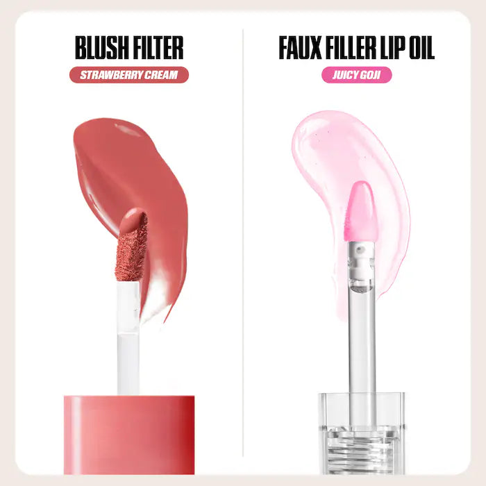 HUDA BEAUTY
Berries and Cream Liquid Blush and Lip Gloss Set..