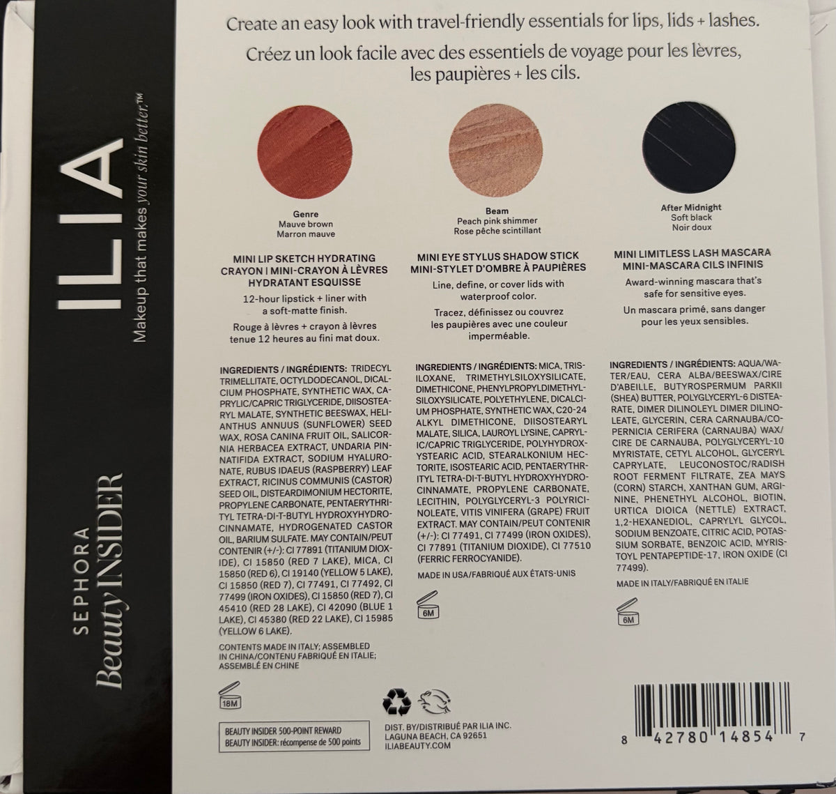 ILIA
Makeup Minis…