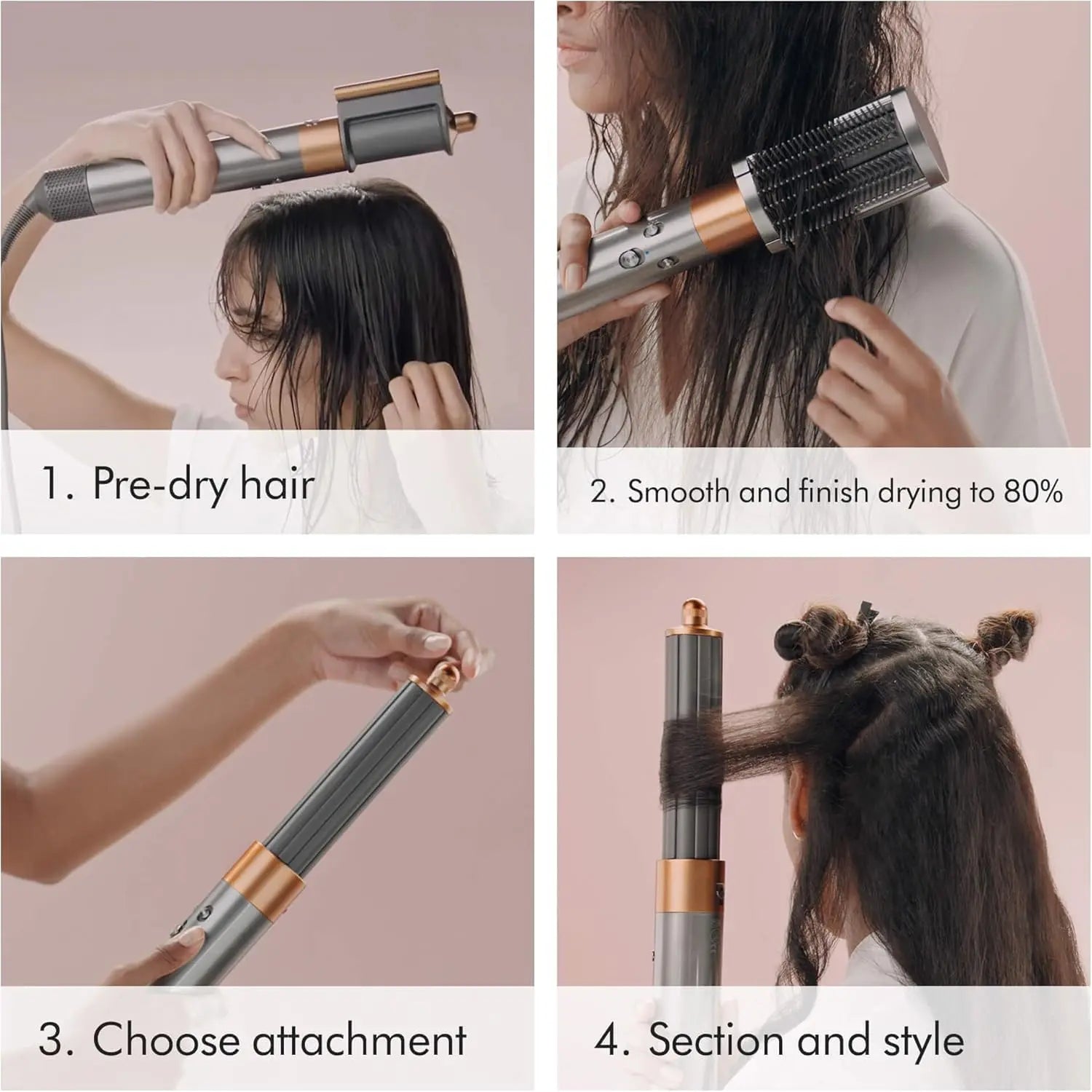 Dyson Airwrap HS05 multi-styler and dryer Complete Long Volumise (Copper /Blue)