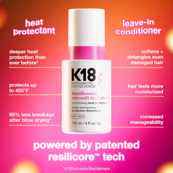 K18 Biomimetic Hairscience
HeatBounce™ Leave-In Conditioner Heat Protectant..