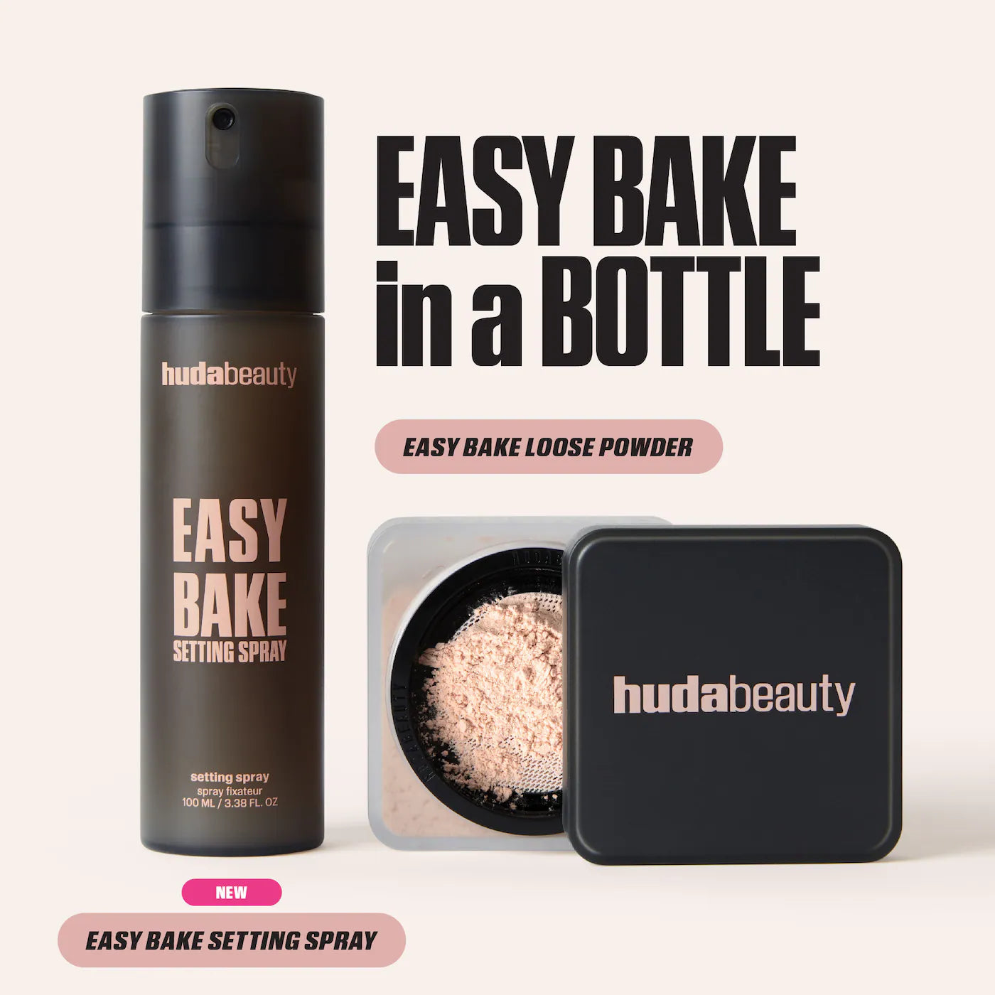 HUDA BEAUTY
Easy Bake Blurring Setting Spray with 16-Hour Wear.