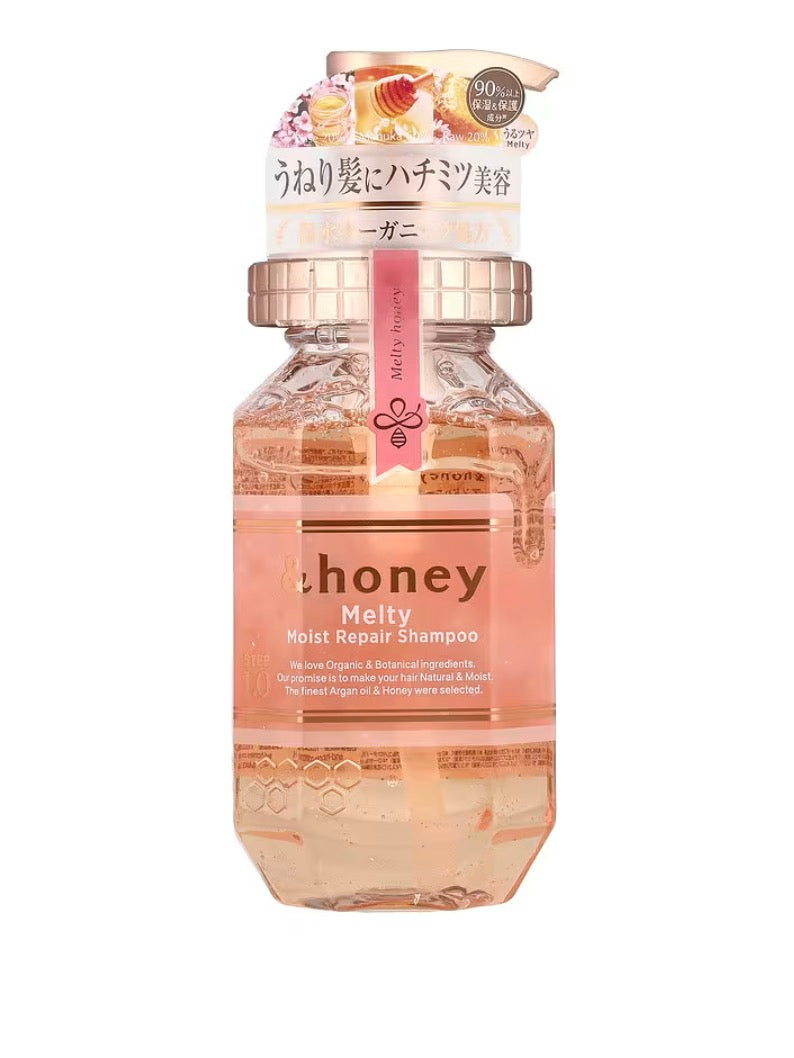 & Honey, Melty Moist Repair Shampoo, Pure Rose Honey, 14.9 fl oz (440 ml)