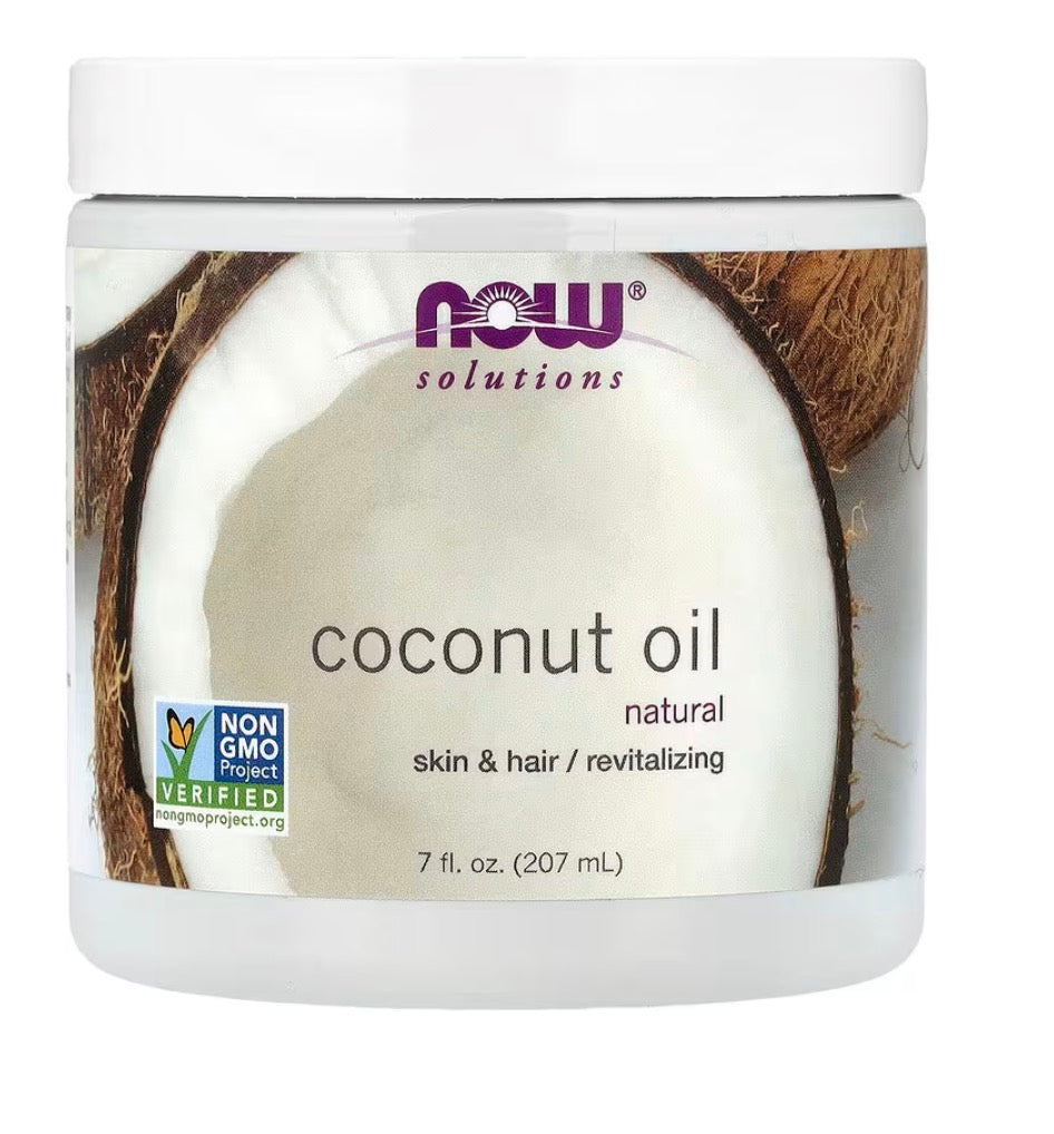 NOW Foods, Solutions, Coconut Oil, Natural, 7 fl oz (207 ml)