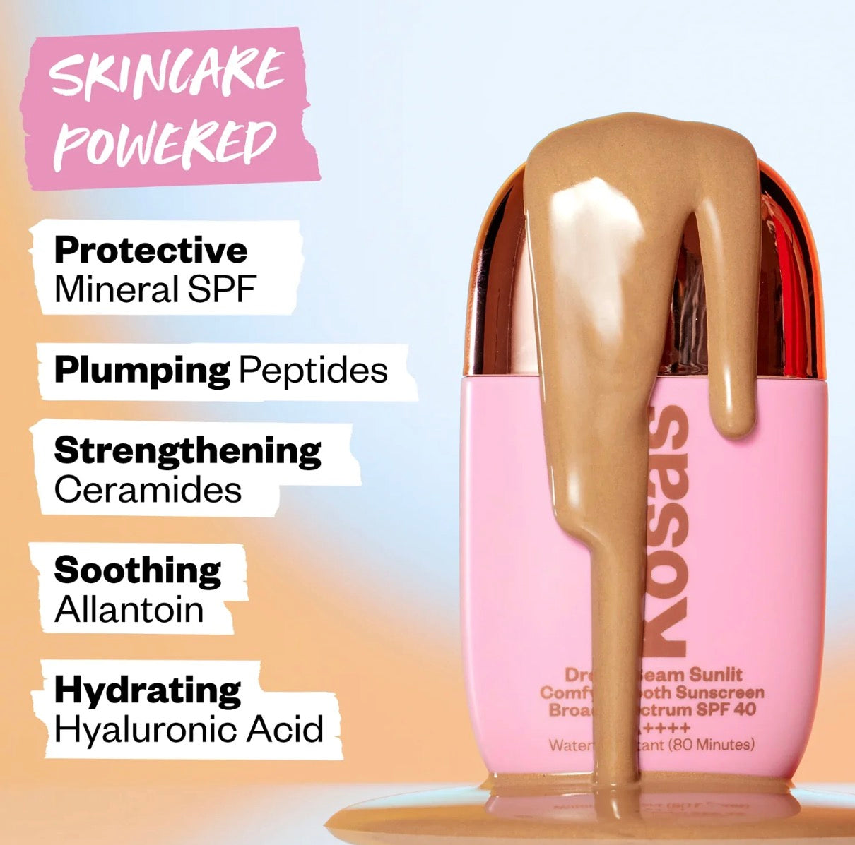 KOSAS Mini DreamBeam SPF 40 PA++++ Comfy Smooth Mineral Sunscreen sunlit