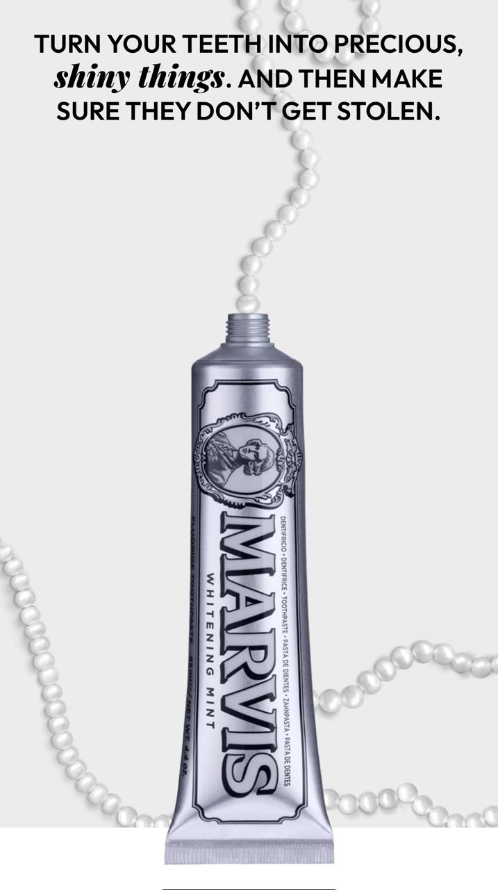 Marvis whitening toothpaste..