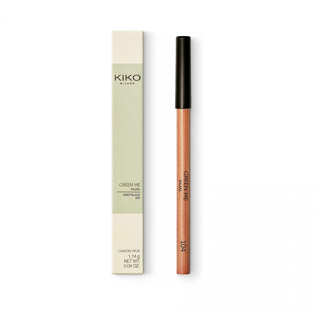 Kiko New Green Me Kajal 104 Deep Black