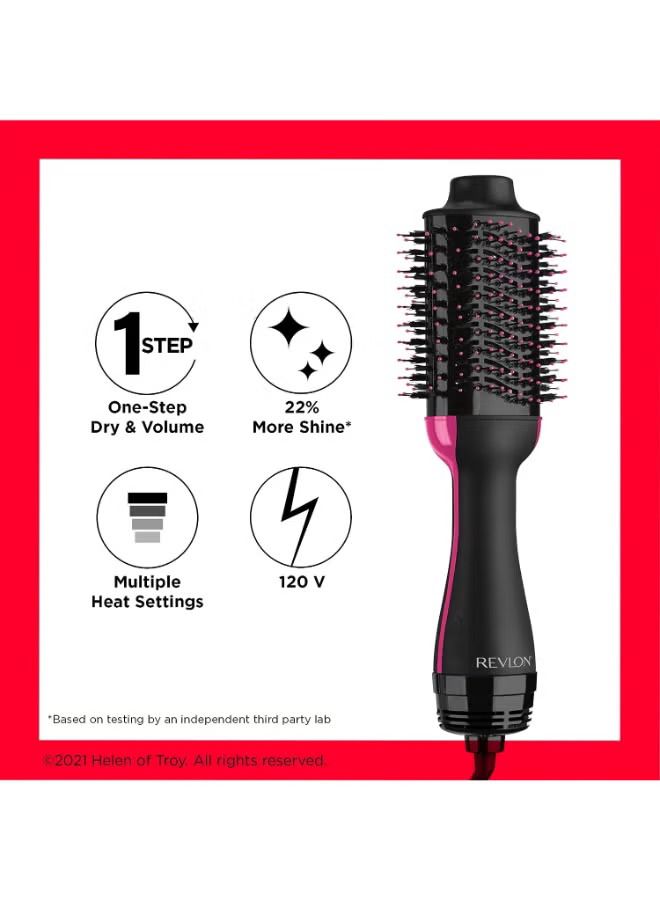 REVLON One-Step Hair Dryer and Volumizer Hot Air Brush, Black, Voltage 220