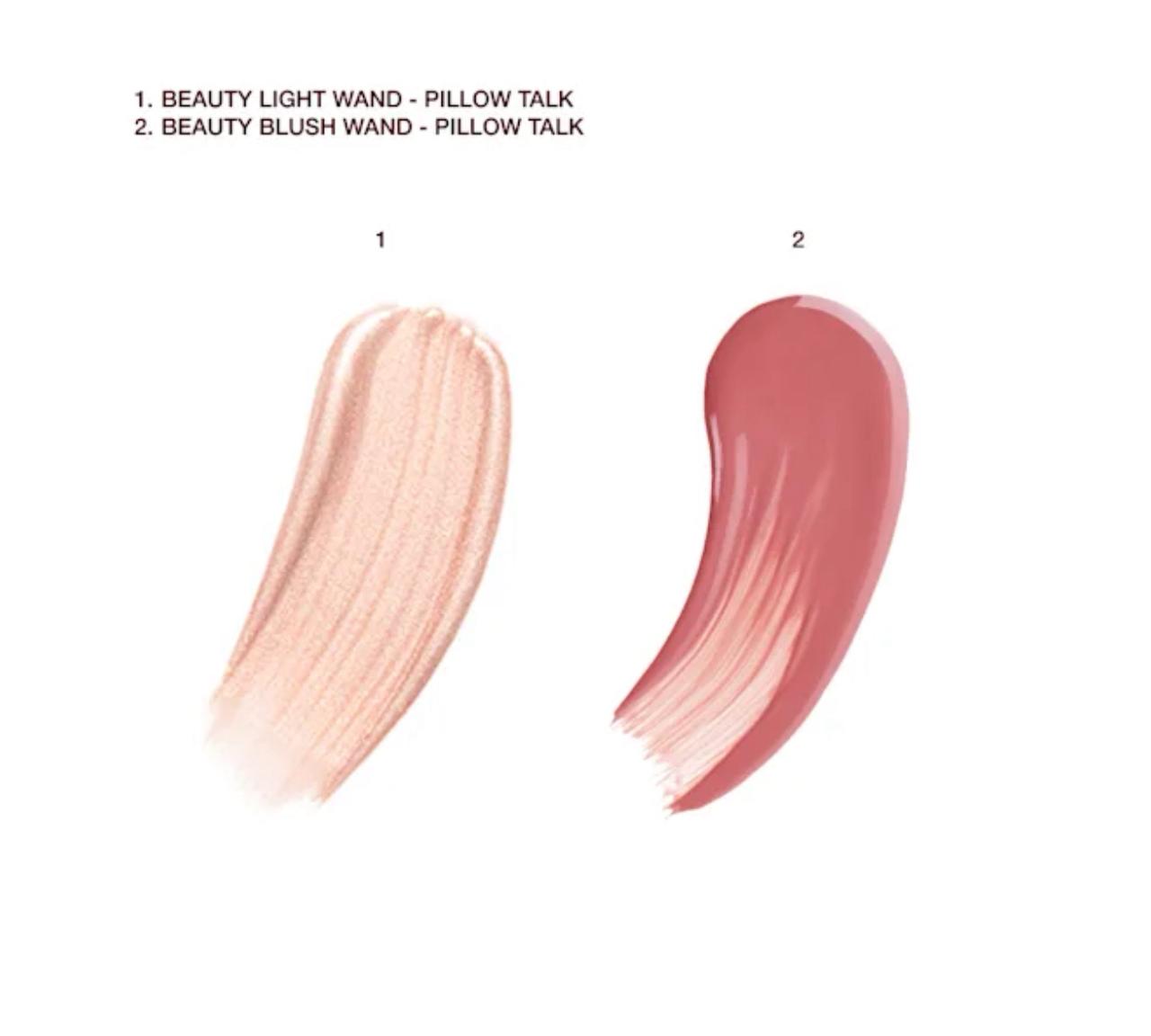 Charlotte Tilbury Mini Pillow Talk Blush and Glow Beauty Highlighter Wand Set