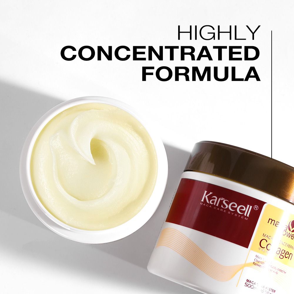Karseell Collagen Maca Hair Treatment Deep Repair Conditioning Hair Mask Argan Oil Coconut Oil Essence 500ml