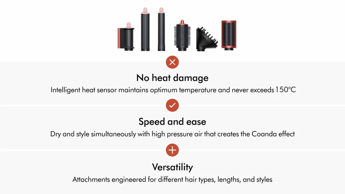 Dyson Airwrap HS05 multi-styler and dryer Complete Long Volumise (StrawberryBronzeBlushPink)
