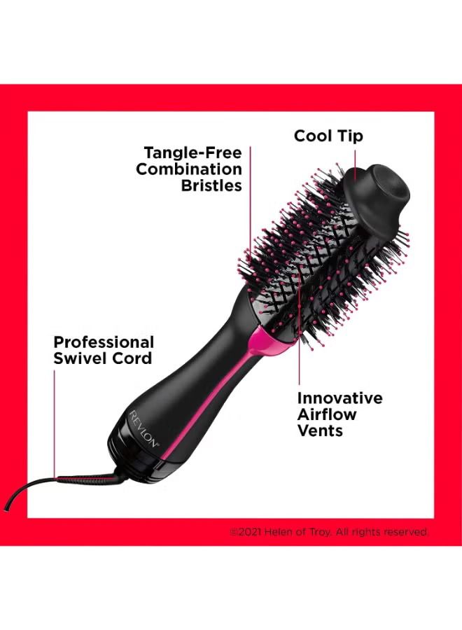 REVLON One-Step Hair Dryer and Volumizer Hot Air Brush, Black, Voltage 220