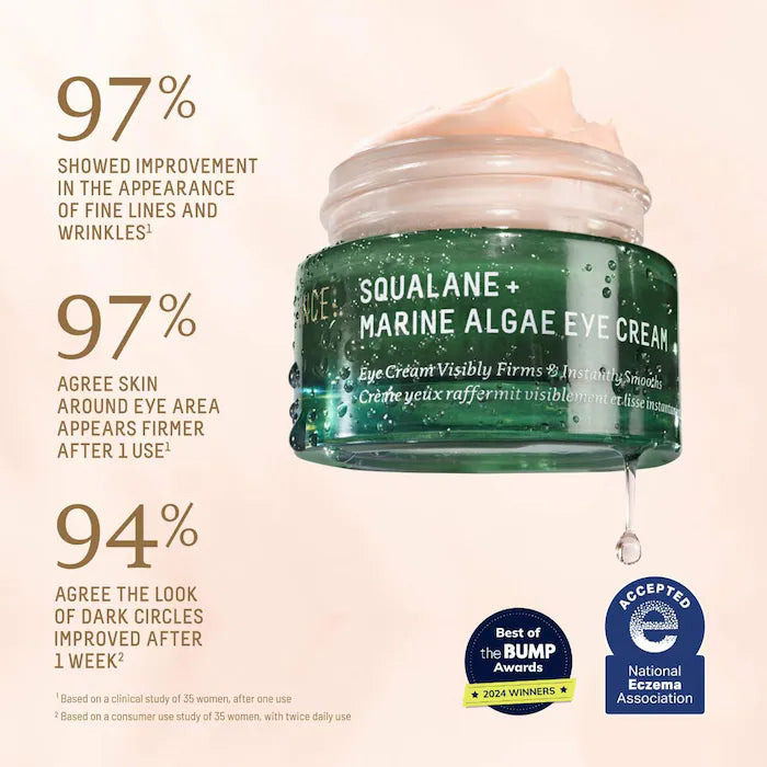 Biossance
Mini Marine Algae Eye Cream + Squalane for Fine Lines & Dark Circles
