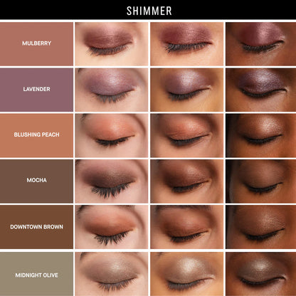 Bobbi Brown 
Long-Wear Waterproof Cream Eyeshadow Stick.. Midnight Olive - an olive green with silver shimmer..