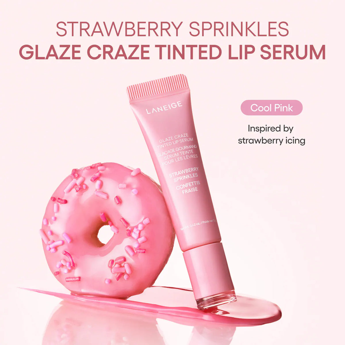 LANEIGE 
Glaze Craze Donut Delight Hydrating Tinted Lip Serum Duo..