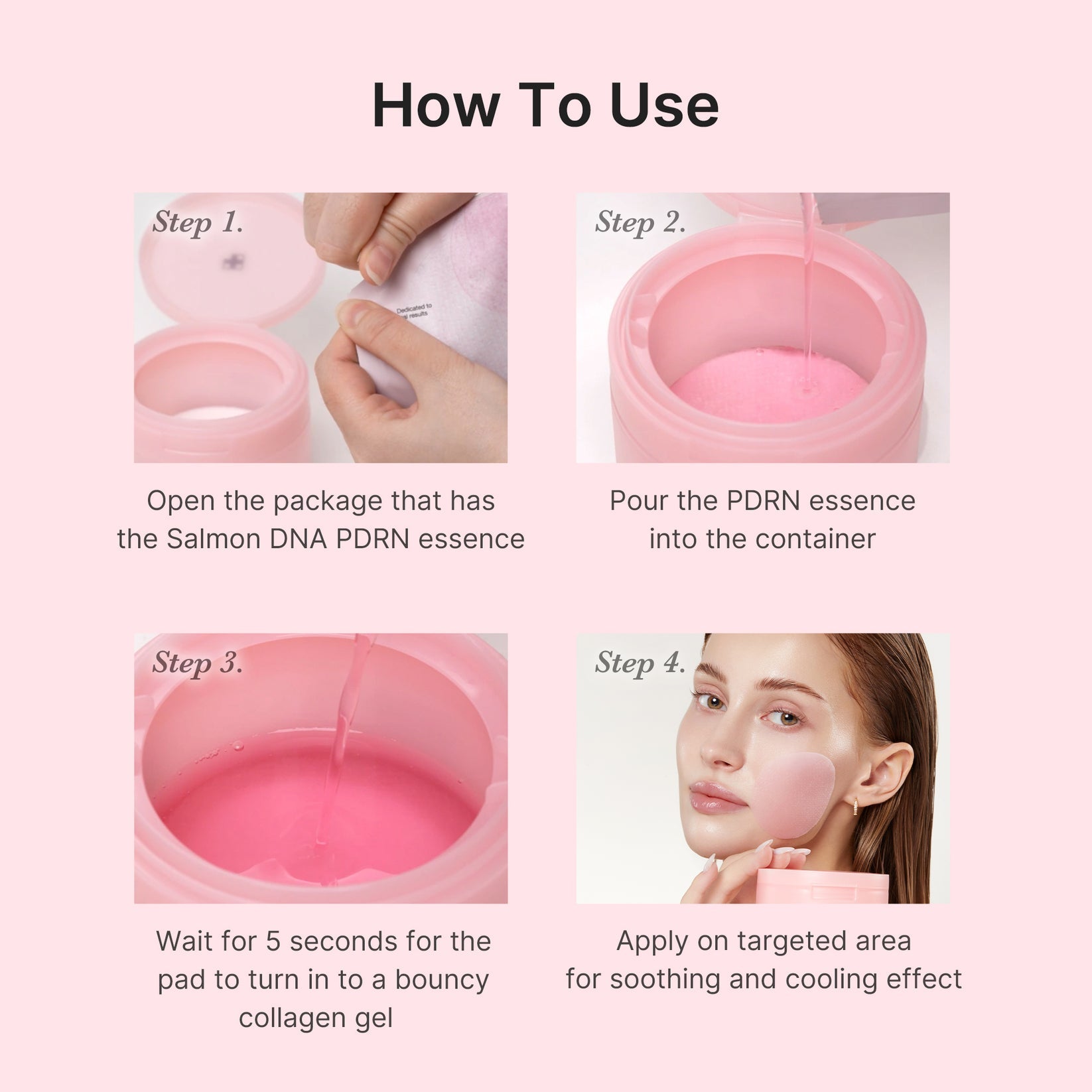Medicube PDRN Pink Collagen Toning Gel Toner Pad..