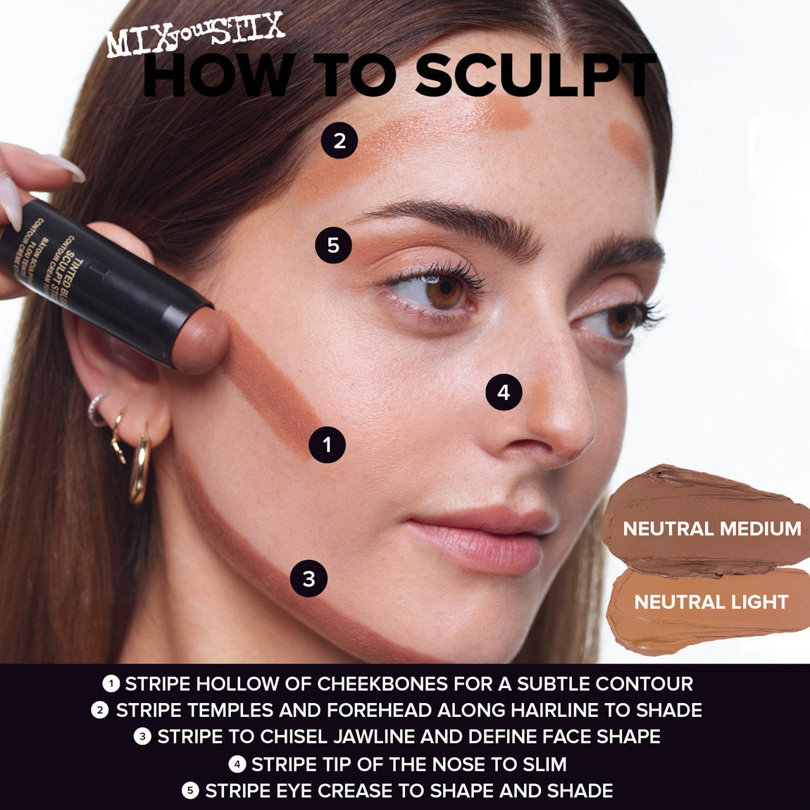 NUDESTIX
Tinted Blur Sculpt Stick..Nude Neutral Medium..