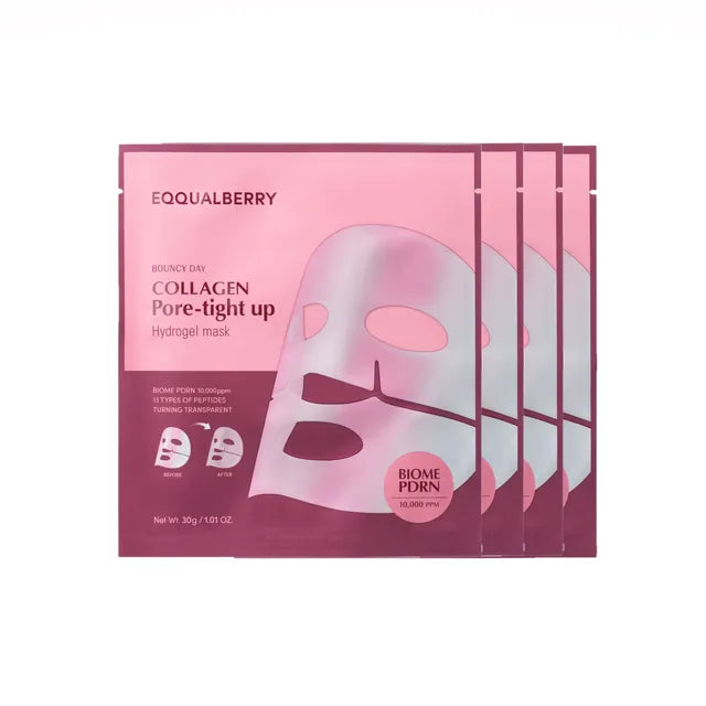 EQQUALBERRY - Collagen Pore-tight up Hydrogel Mask Set
