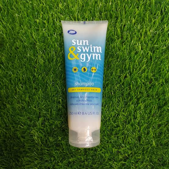Boots Sun Swim &amp; Gym Shampoo Dry Damaged Hair 250ml