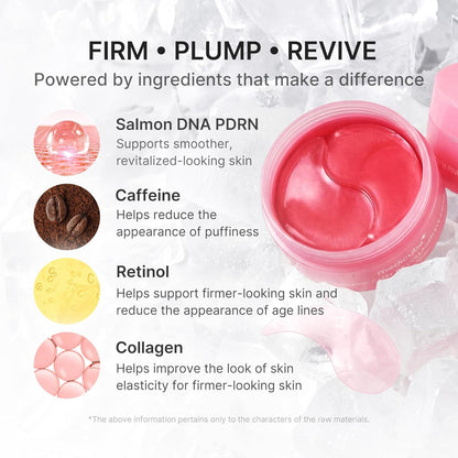 Medicube Pdrn Pink Caffeine Collagen Eye Patch - 60 Patches..