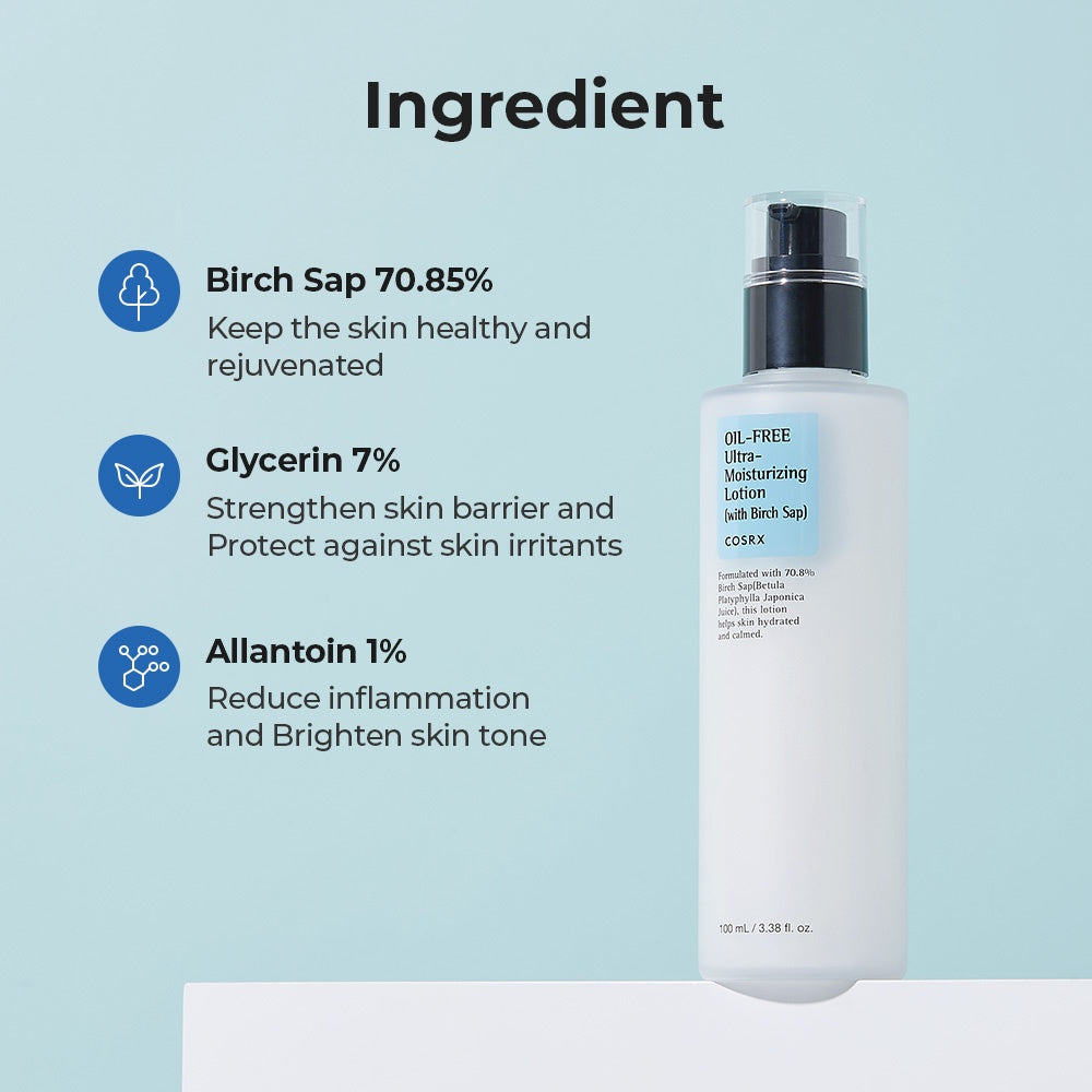 COSRX Oil-Free Ultra-Moisturizing Lotion with Birch Sap..