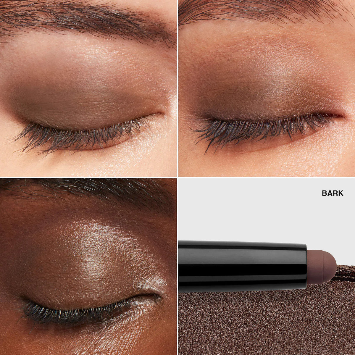 Bobbi Brown 
Long-Wear Waterproof Cream Eyeshadow Stick
 Bark - rich brown.. Matte finish..