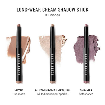 Bobbi Brown 
Long-Wear Waterproof Cream Eyeshadow Stick
 Bark - rich brown.. Matte finish..