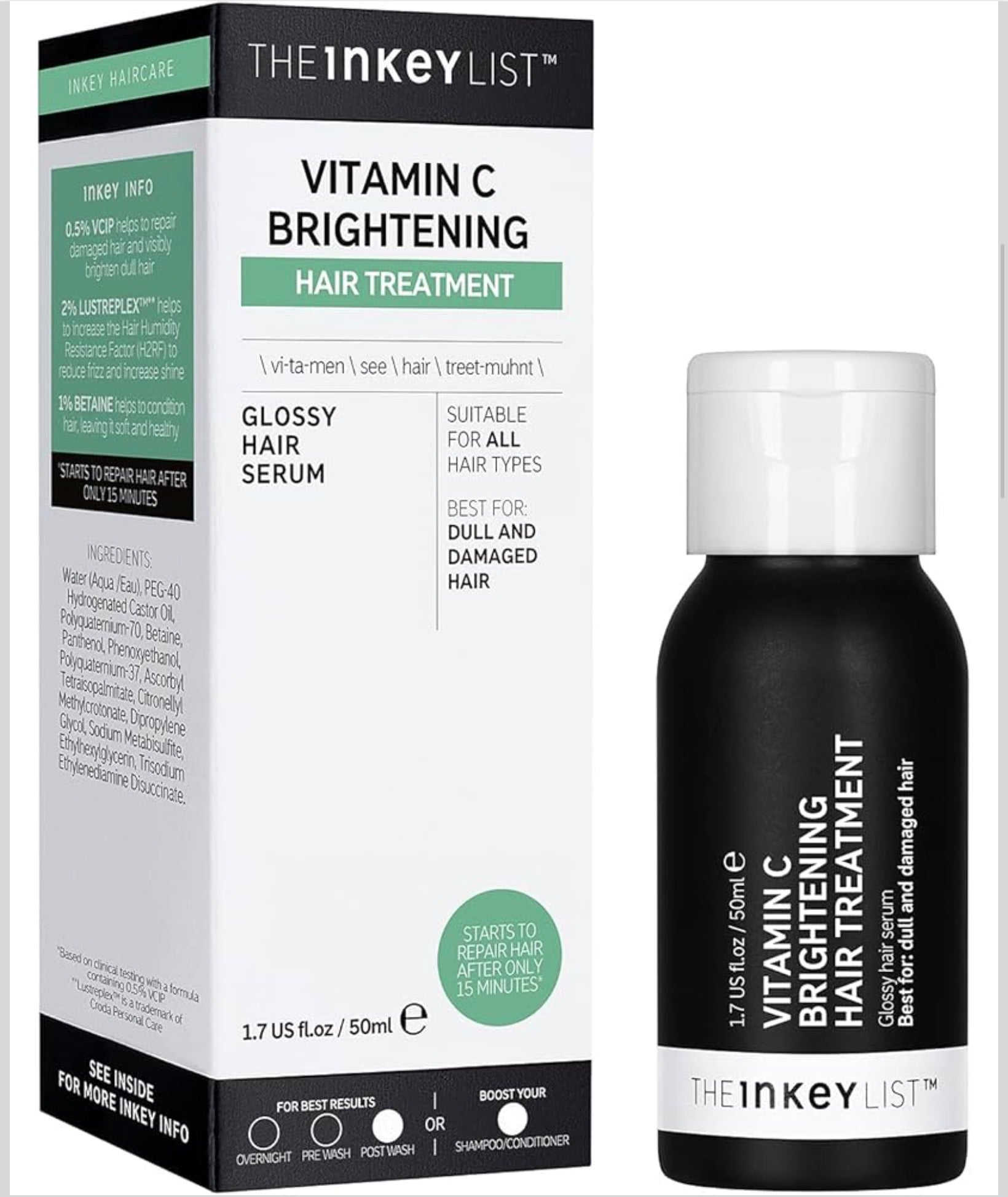 The INKEY List Vitamin C Brightening Hair Treatment For Glossy Hair 50ml
