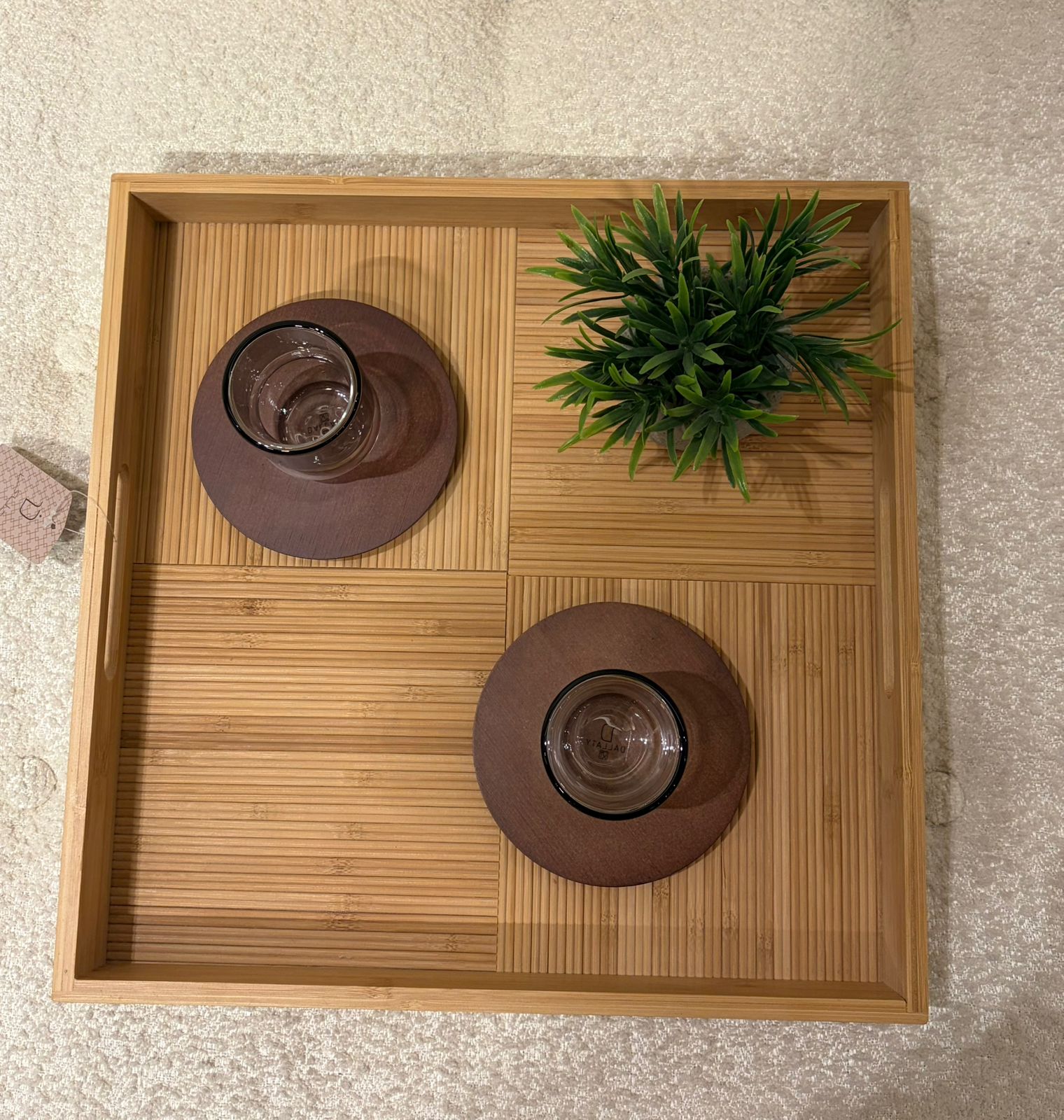 Dallaty صينية تقديم بامبو 37.8*37.8*5 سم