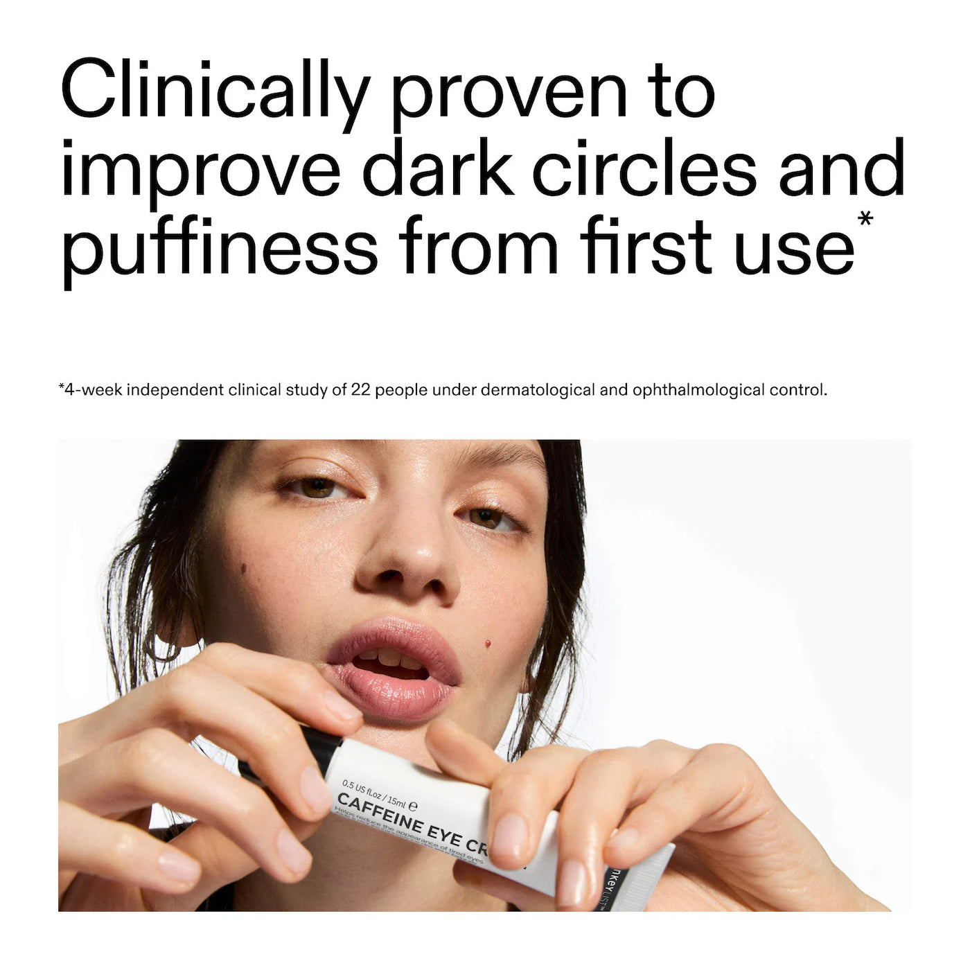 The INKEY List 
Caffeine De-puffing + Dark Circle Eye Cream..