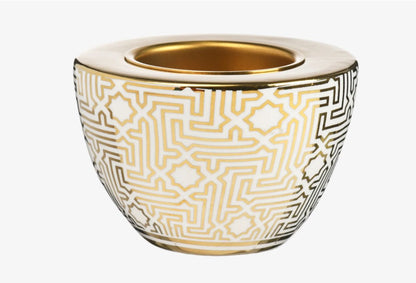 مبخره سيراميك و معدن دهبي و ابيضّ