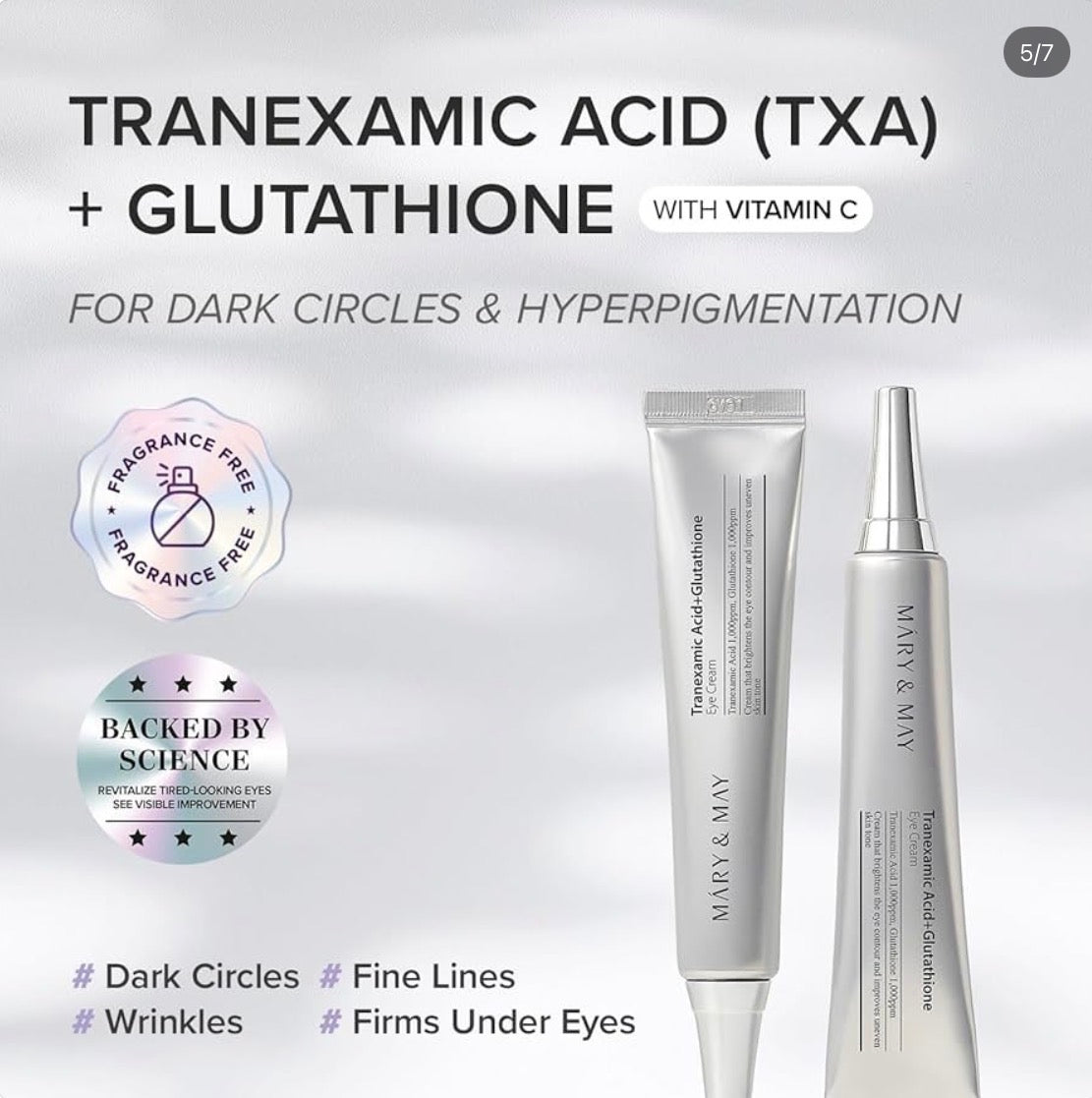Mary&amp;May - Tranexamic Acid + Glutathione Eye Cream 30g