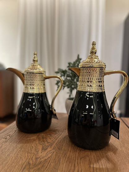 Dallaty طقم دلات 2 قطعة ستانلس ستيل ذهبي 1 لتر و700 مل