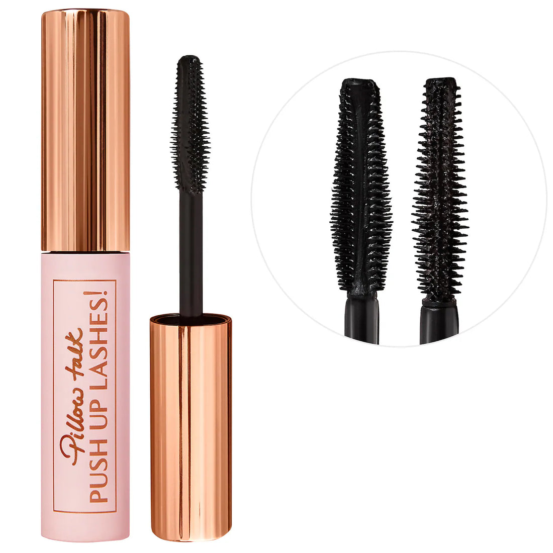 Charlotte Tilbury 
Pillow Talk Push Up Lashes Volumizing &amp; Lengthening Mini Mascara.