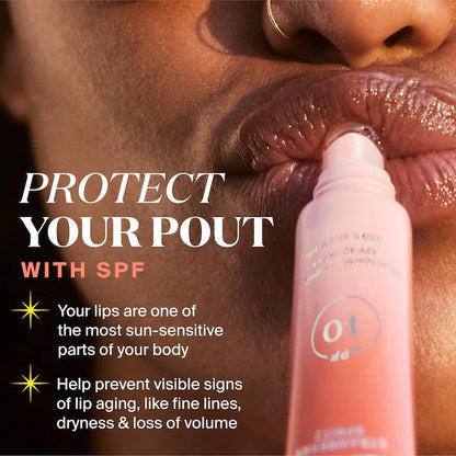 Supergoop! 
Glow Gloss SPF 40 Lip Balm with Peptides and Shea Butter..