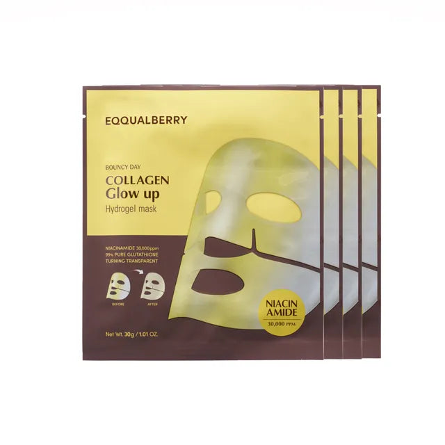 EQQUALBERRY - Collagen Glow up Hydrogel Mask Set