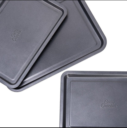 Betty Crocker nonstick 3pcs baking sheet set