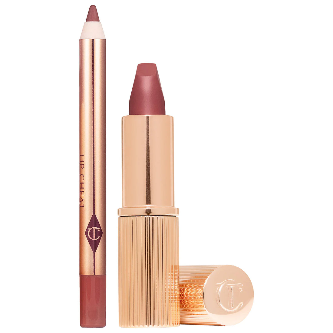 Charlotte Tilbury 
Mini Pillow Talk Lipstick &amp; Liner Set.. Pillow Talk Medium Shade.