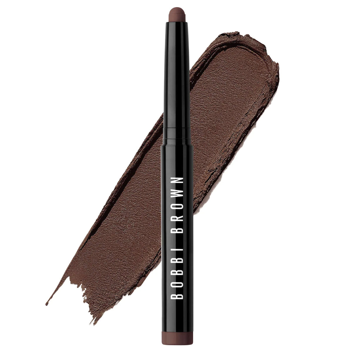 Bobbi Brown 
Long-Wear Waterproof Cream Eyeshadow Stick
 Bark - rich brown.. Matte finish..