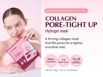 EQQUALBERRY - Collagen Pore-tight up Hydrogel Mask Set