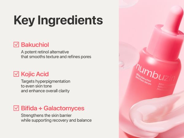 numbuzin - No.3 Bifida Bakuchiol Zero Pore Serum..