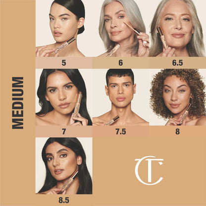 Charlotte Tilbury 
Beautiful Skin Medium to Full Coverage Radiant Concealer with Hyaluronic Acid..