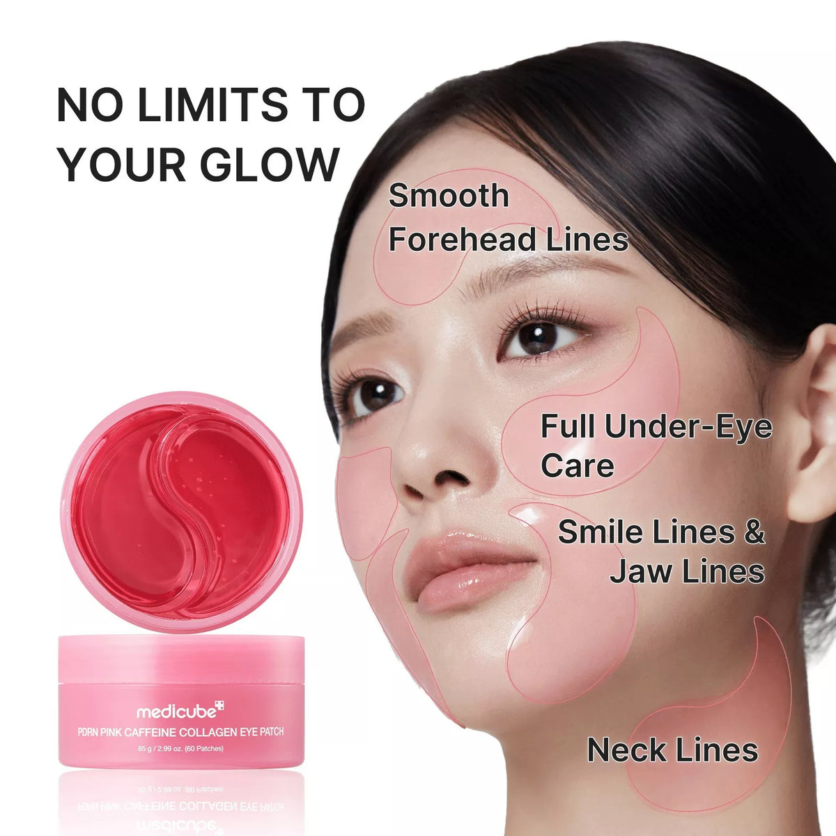 Medicube Pdrn Pink Caffeine Collagen Eye Patch - 60 Patches..