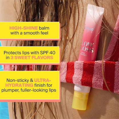 Supergoop! 
Glow Gloss SPF 40 Lip Balm with Peptides and Shea Butter..