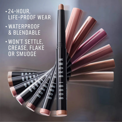 Bobbi Brown 
Long-Wear Waterproof Cream Eyeshadow Stick.. Midnight Olive - an olive green with silver shimmer..